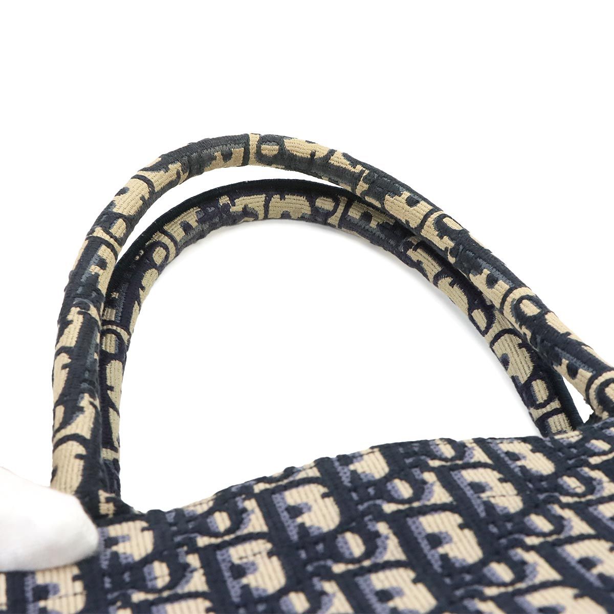 Dior Book Tote Bag Medium Oblique Canvas Navy — view 5