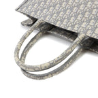 Dior Book Tote Bag Large Oblique Canvas Gray Ecru White — view 6
