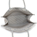 Dior Book Tote Bag Large Oblique Canvas Gray Ecru White — view 7