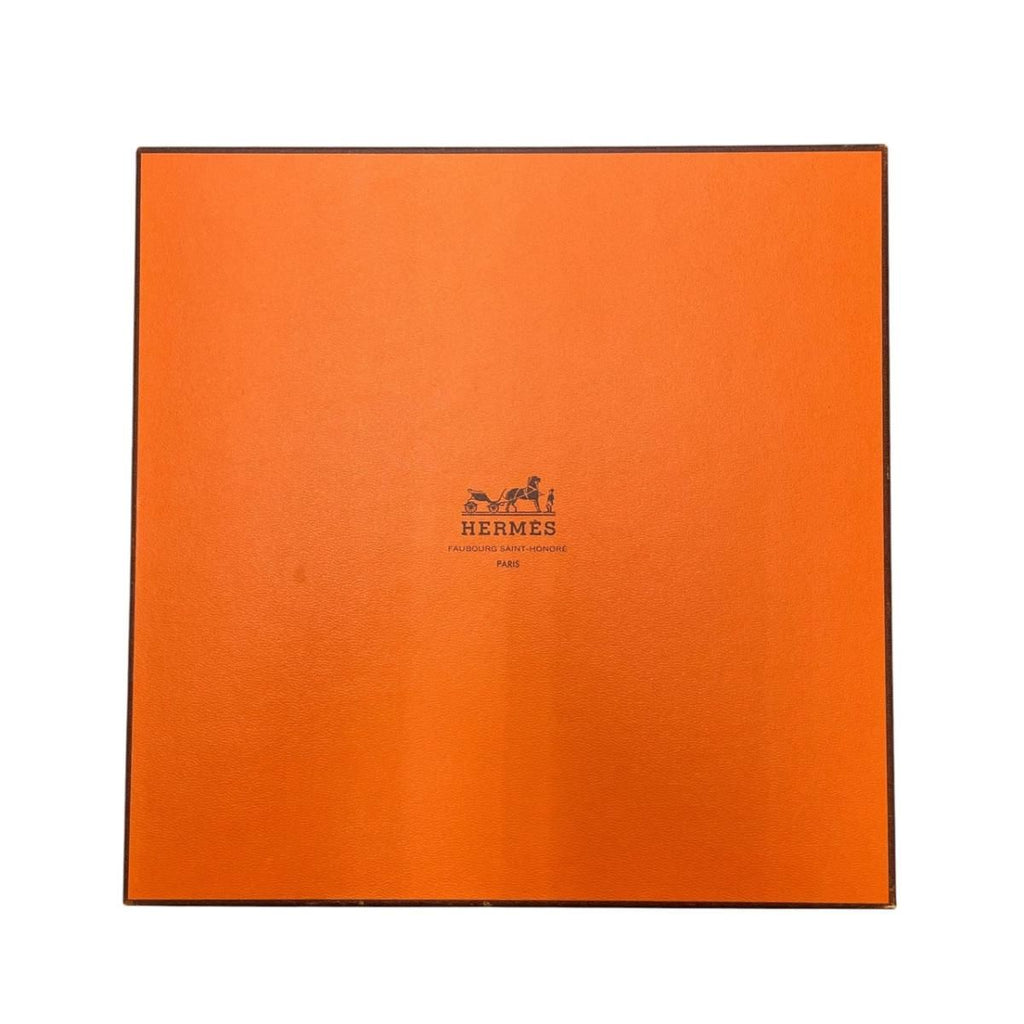 Hermes Scarf Unie Brodee Gray Cashmere Logo — view 8