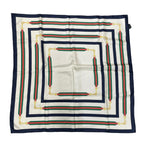 Gucci Scarf Print Silk Twill Ivory Navy Silk'in Turlocking — view 2