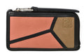 Loewe Coin Purse Card Case Puzzle Fragment Mini Wallet Rose Brown