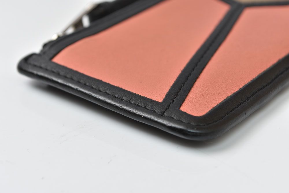 Loewe Coin Purse Card Case Puzzle Fragment Mini Wallet Rose Brown — view 7