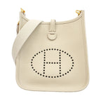Hermes Shoulder Bag Evelyne TPM Taurillon Clemence Beton Gold