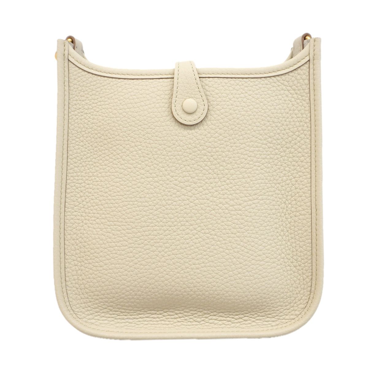 Hermes Shoulder Bag Evelyne TPM Taurillon Clemence Beton Gold — view 7