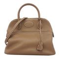 Hermes Handbag Bolide 31 Taurillon Clemence Etoupe Silver 2-Way Bag