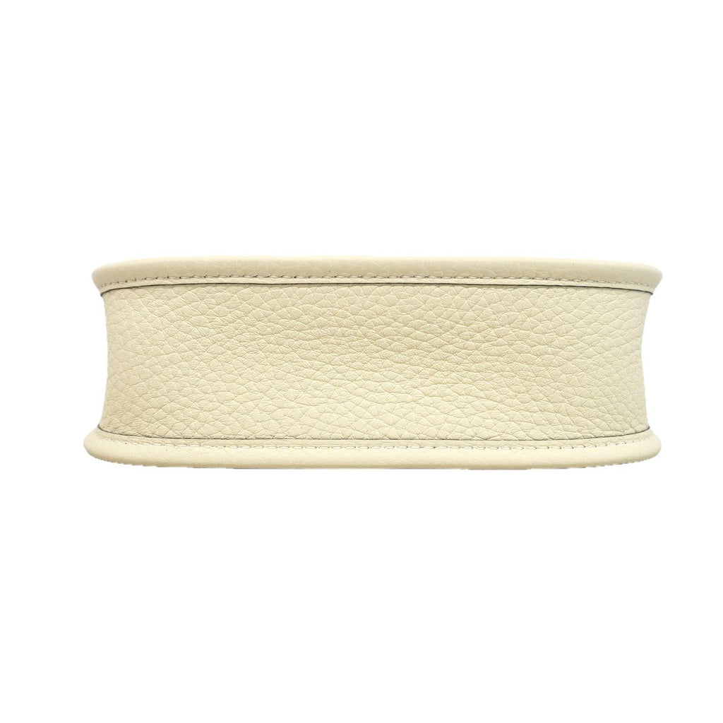 Hermes Shoulder Bag Evelyne TPM Taurillon Clemence Cream Silver — view 3
