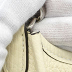 Hermes Shoulder Bag Evelyne TPM Taurillon Clemence Cream Silver — view 6