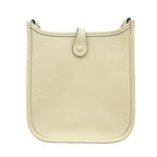 Hermes Shoulder Bag Evelyne TPM Taurillon Clemence Cream Silver — view 8