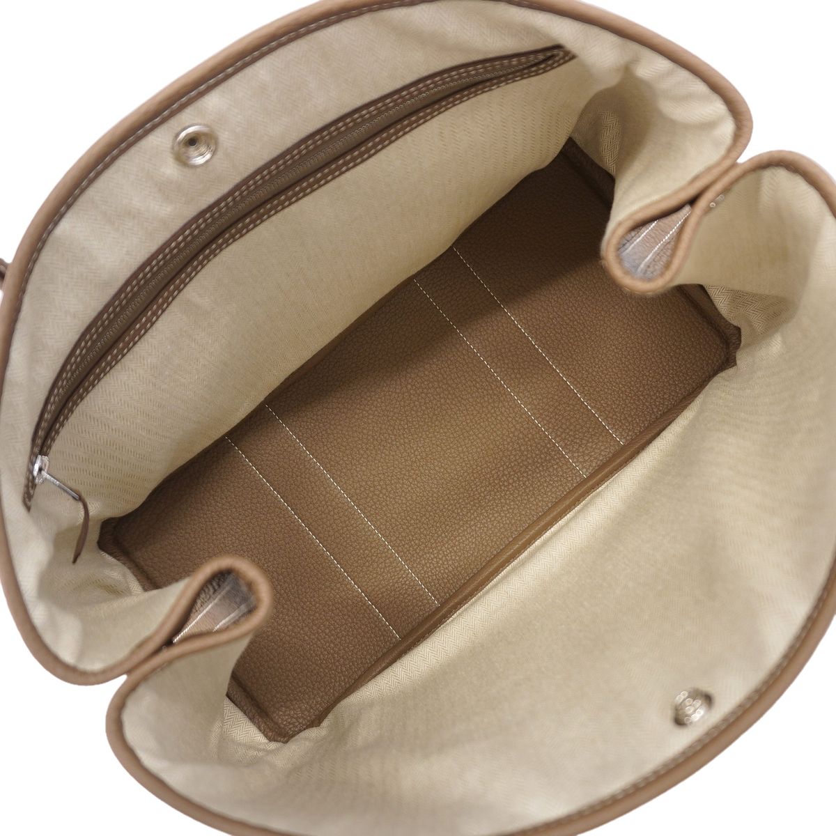 Hermes Tote Bag Garden Party PM Negonda Etoupe Silver — view 4