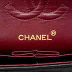 Chanel Shoulder Bag Quilted Lambskin Black Gold — view 5