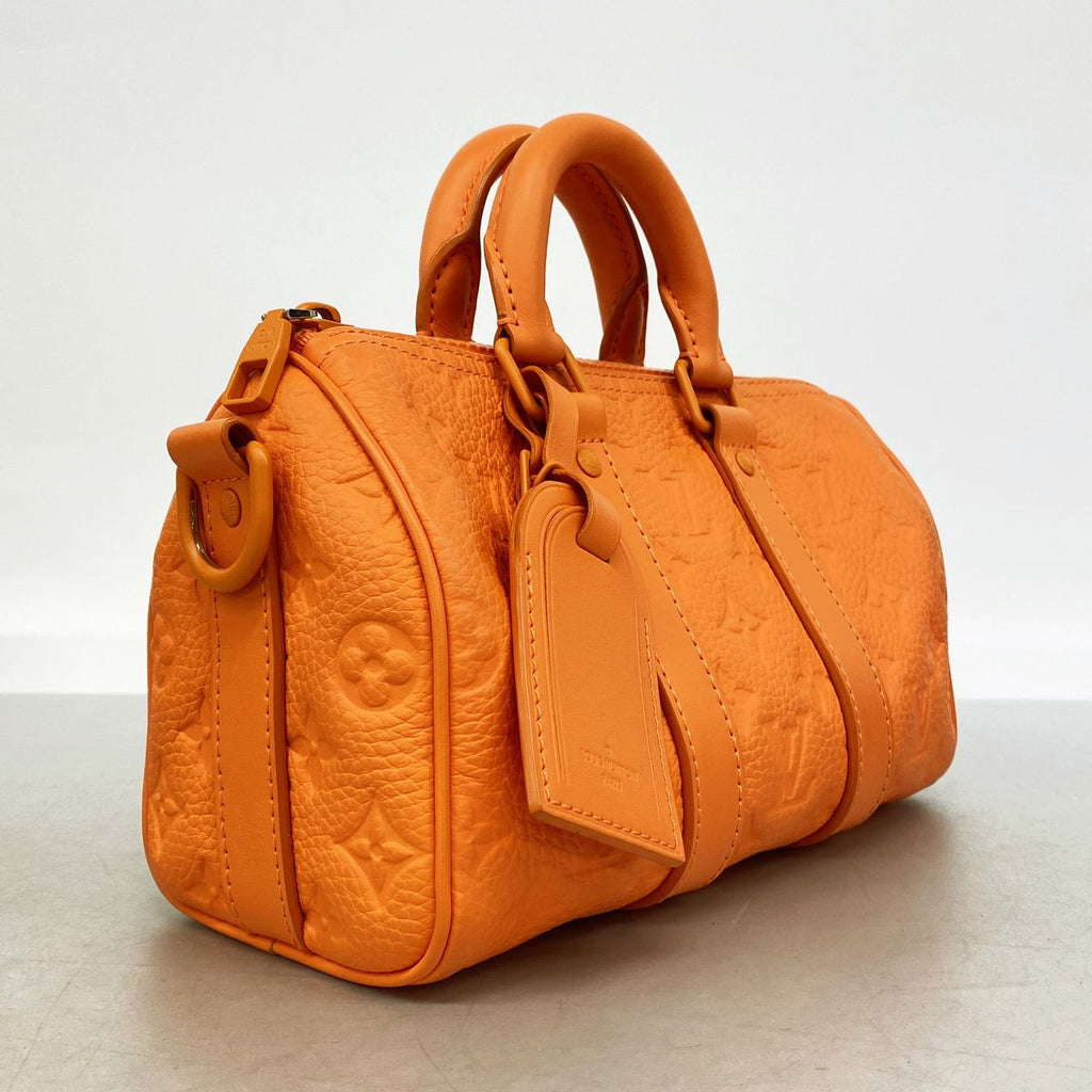Louis Vuitton Handbag Monogram Taurillon Keepall Bandouliere 25 Orange 2-Way Bag — view 2