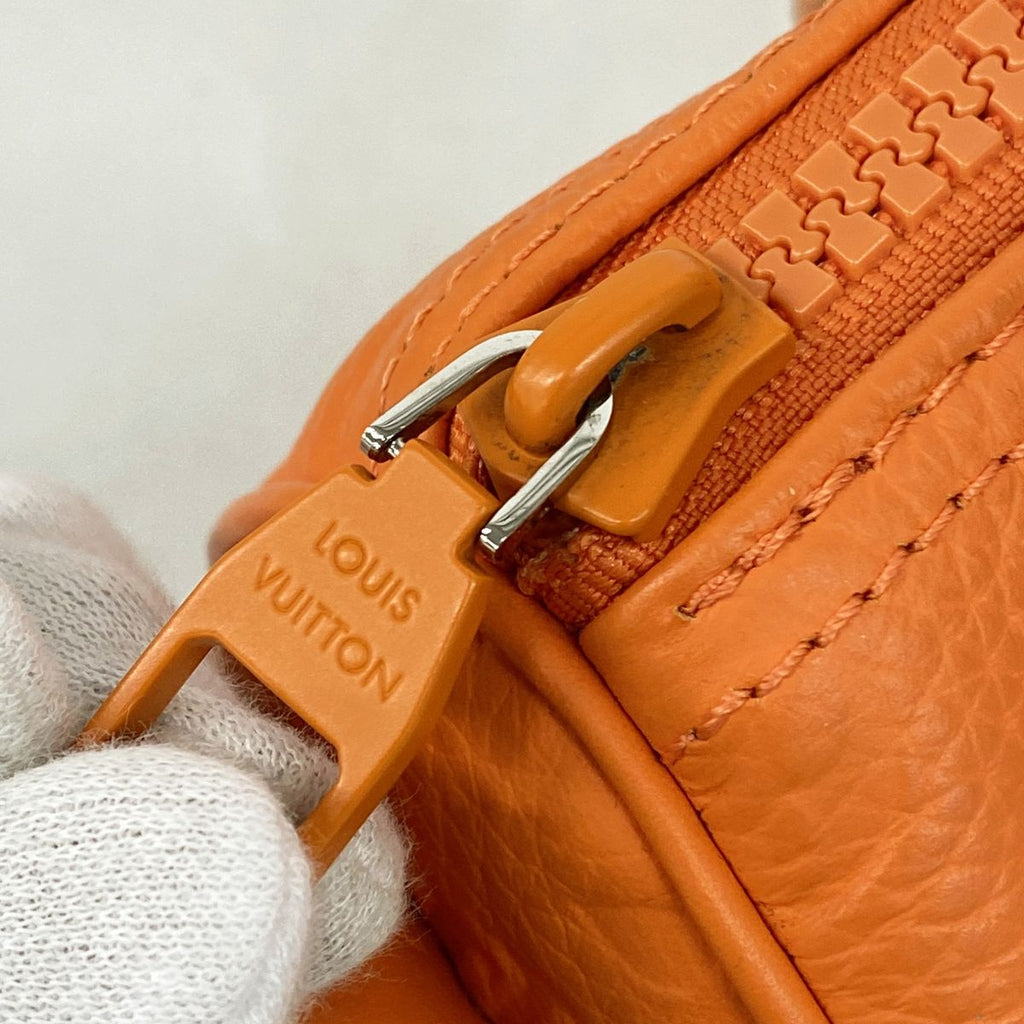 Louis Vuitton Handbag Monogram Taurillon Keepall Bandouliere 25 Orange 2-Way Bag — view 8