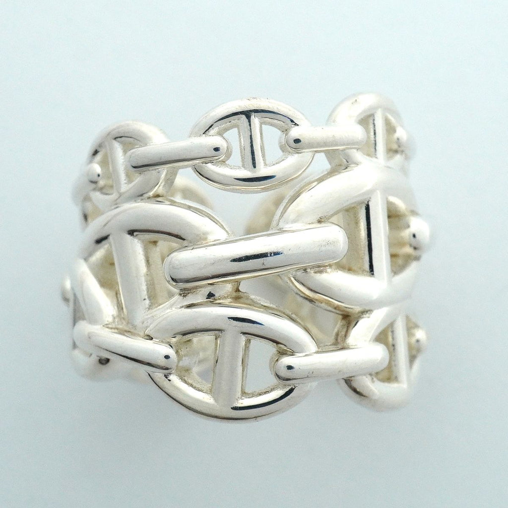 Hermes Ring Enchainee Chaine D'ancre 925 Sterling Silver — view 2