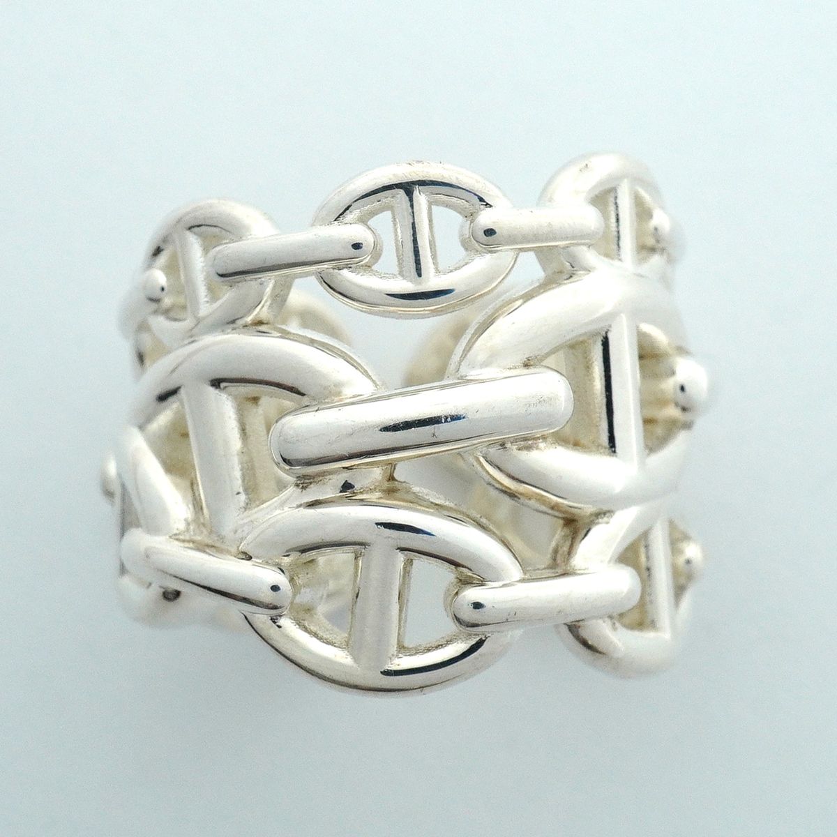 Hermes Ring Enchainee Chaine D'ancre 925 Sterling Silver — view 2
