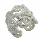 Hermes Ring Enchainee Chaine D'ancre 925 Sterling Silver