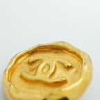 Chanel Earrings Vintage CC Logo Gold Plated — view 8