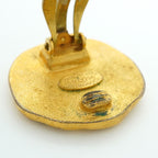Chanel Earrings Vintage CC Logo Gold Plated — view 6