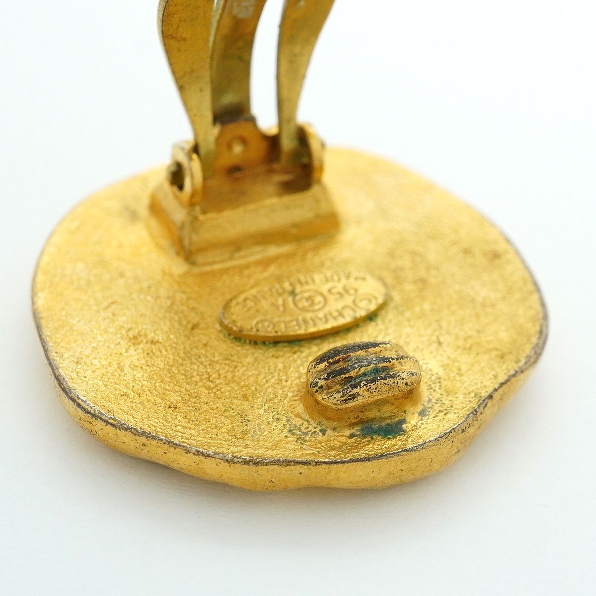Chanel Earrings Vintage CC Logo Gold Plated — view 6