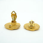 Chanel Earrings Vintage CC Logo Gold Plated — view 3