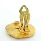 Chanel Earrings Vintage CC Logo Gold Plated — view 7