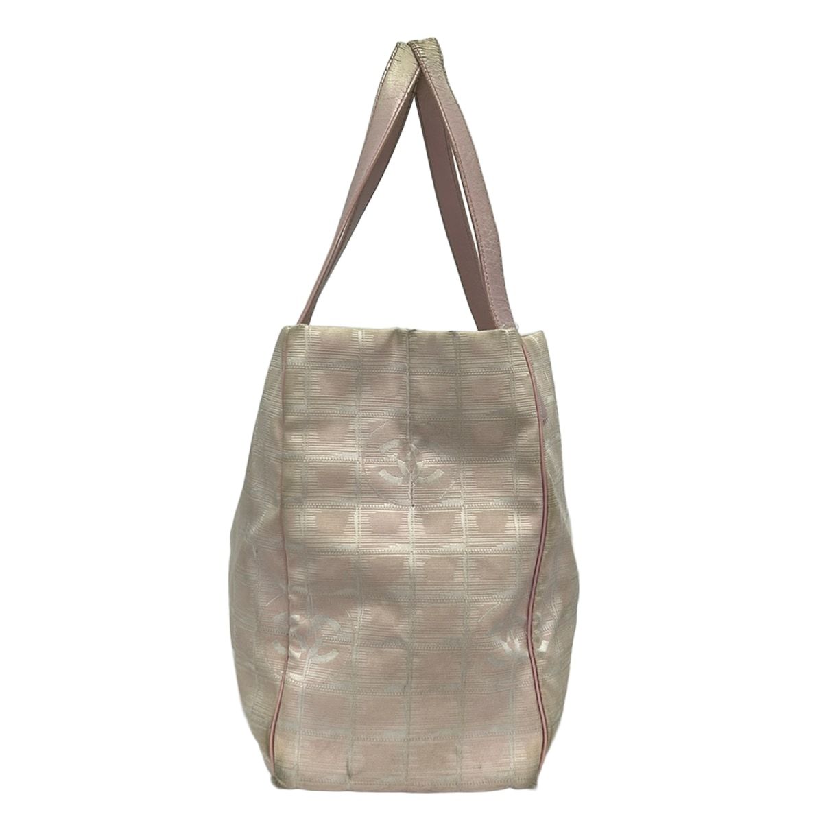 Chanel Tote Bag New Travel Line MM Pink Beige Leather — view 2