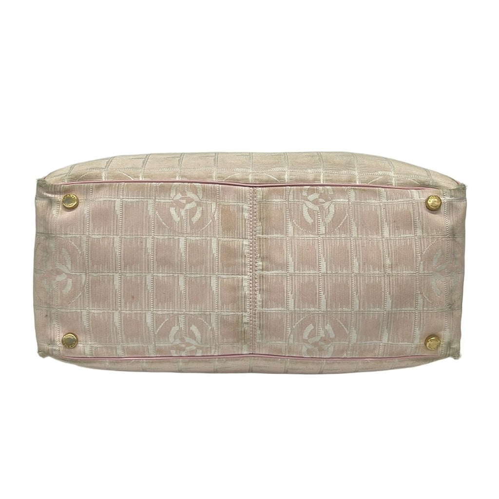 Chanel Tote Bag New Travel Line MM Pink Beige Leather — view 5