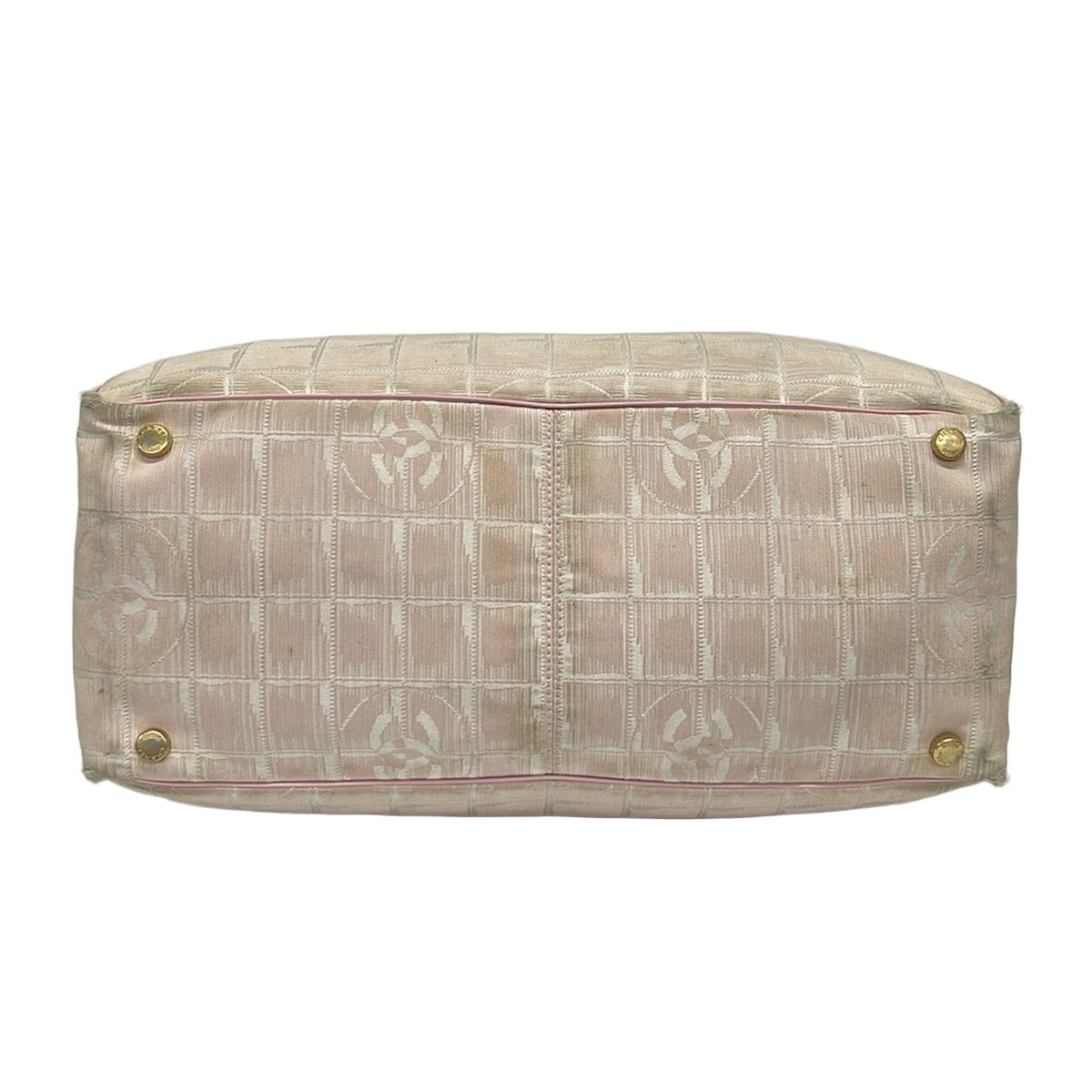 Chanel Tote Bag New Travel Line MM Pink Beige Leather — view 5