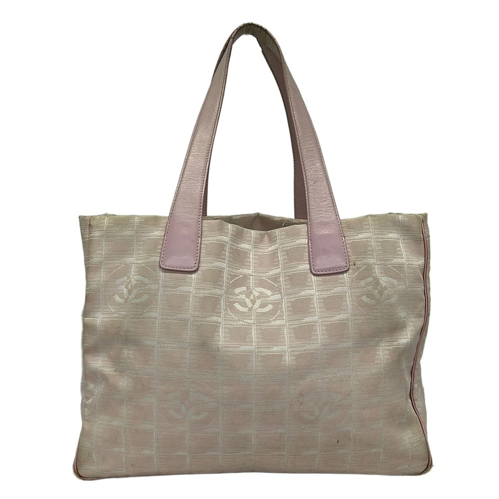 Chanel Tote Bag New Travel Line MM Pink Beige Leather — view 3