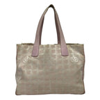 Chanel Tote Bag New Travel Line MM Pink Beige Leather