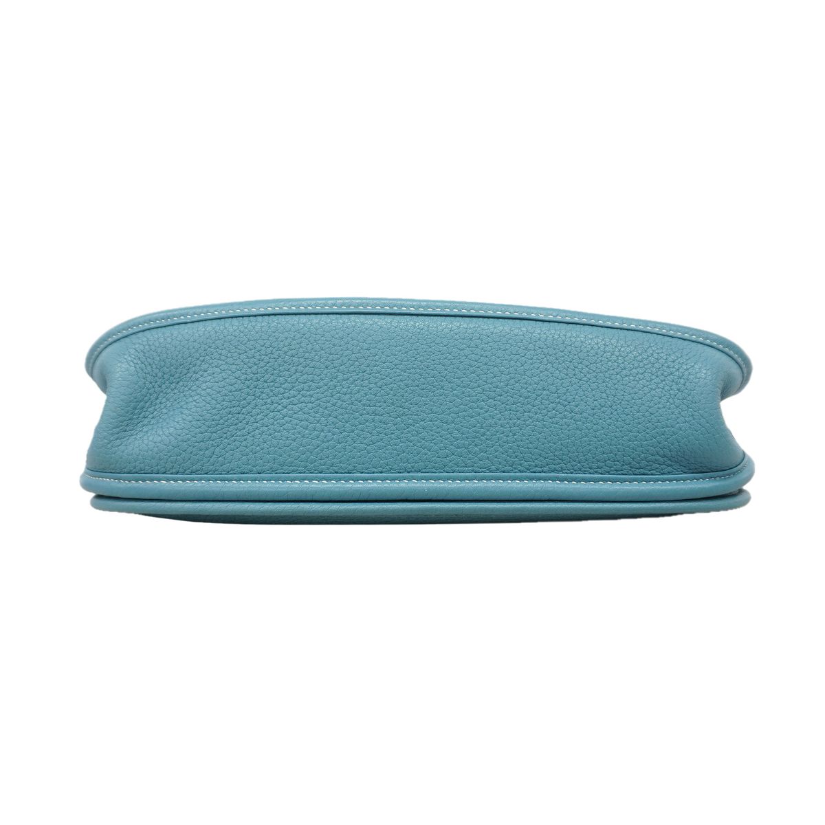 Hermes Shoulder Bag Evelyne Taurillon Clemence Blue Jean Silver — view 3