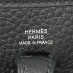 Hermes Shoulder Bag Evelyne TPM Taurillon Clemence Black Silver — view 5