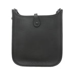 Hermes Shoulder Bag Evelyne TPM Taurillon Clemence Black Silver — view 8