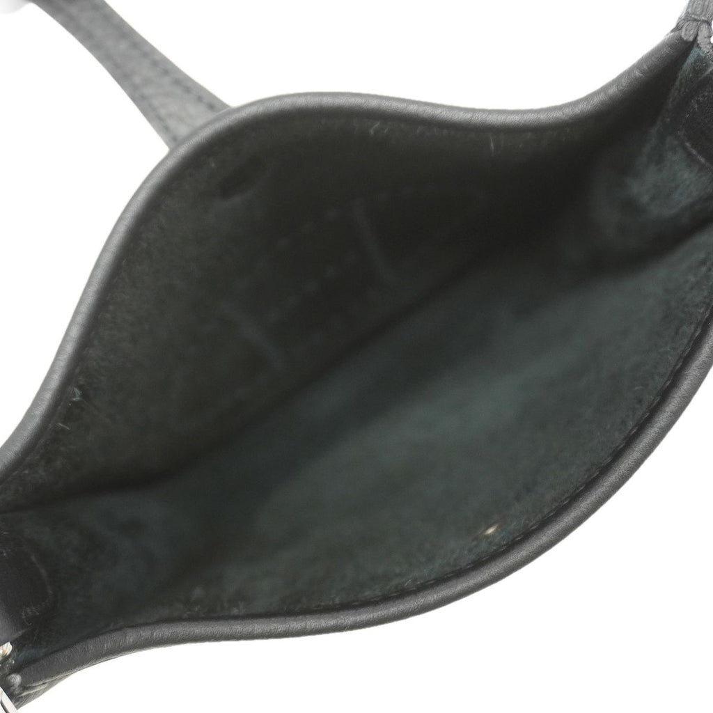 Hermes Shoulder Bag Evelyne TPM Taurillon Clemence Black Silver — view 4