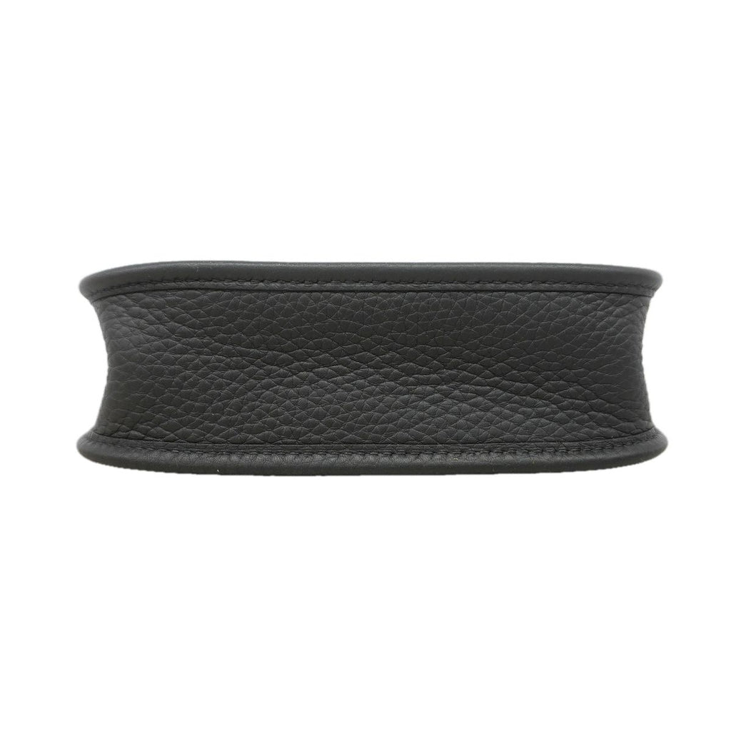 Hermes Shoulder Bag Evelyne TPM Taurillon Clemence Black Silver — view 3
