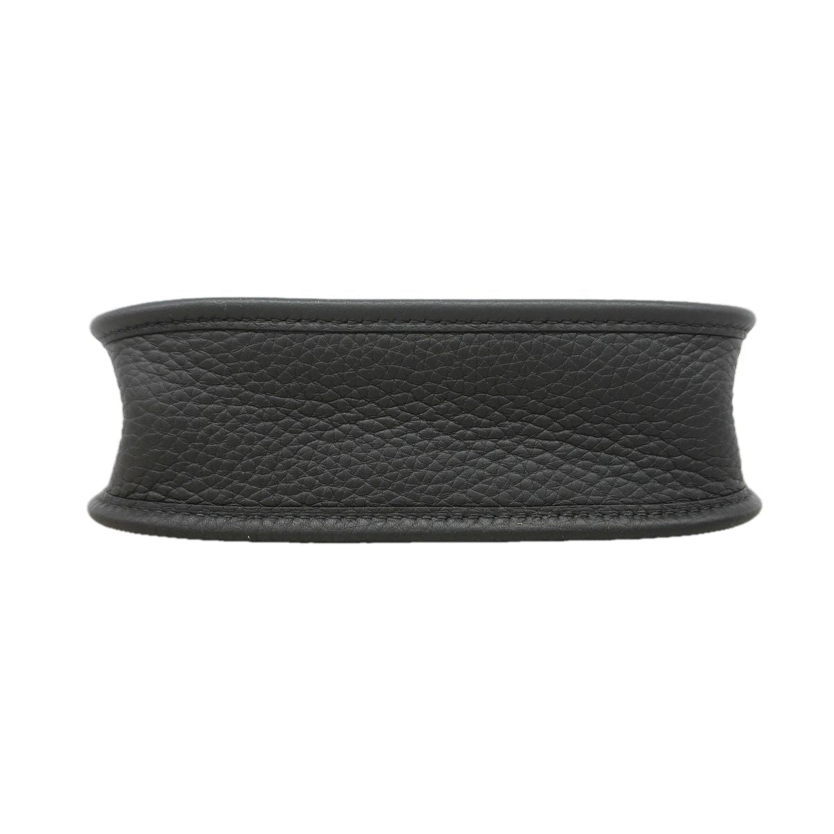 Hermes Shoulder Bag Evelyne TPM Taurillon Clemence Black Silver — view 3
