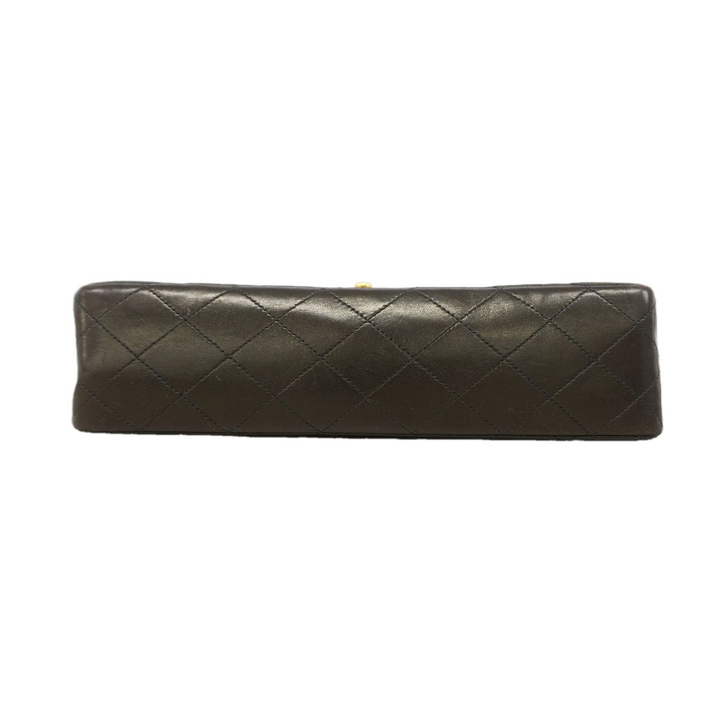 Chanel Shoulder Bag Quilted Lambskin Black Gold — view 3