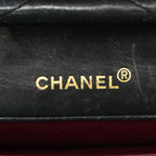 Chanel Shoulder Bag Quilted Lambskin Black Gold — view 5