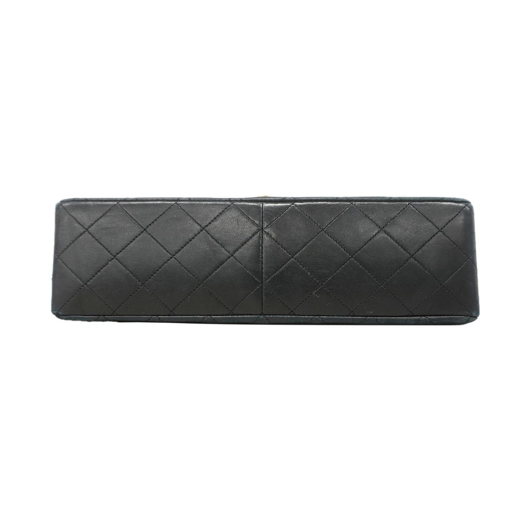 Chanel Shoulder Bag Quilted Lambskin Black Gold — view 3