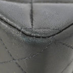 Chanel Shoulder Bag Quilted Lambskin Black Gold — view 6