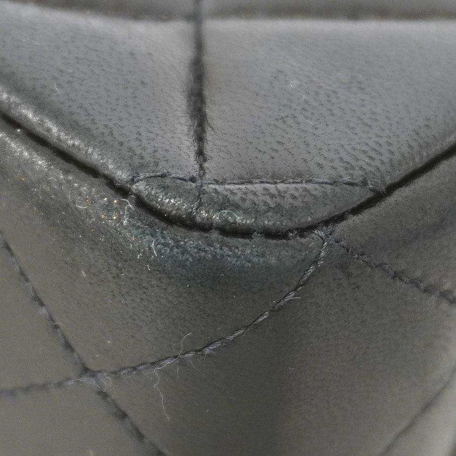 Chanel Shoulder Bag Quilted Lambskin Black Gold — view 6