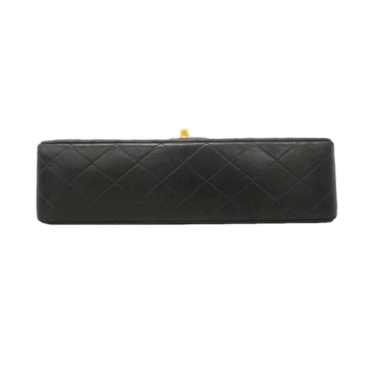 Chanel Shoulder Bag Quilted Lambskin Black Gold — view 3