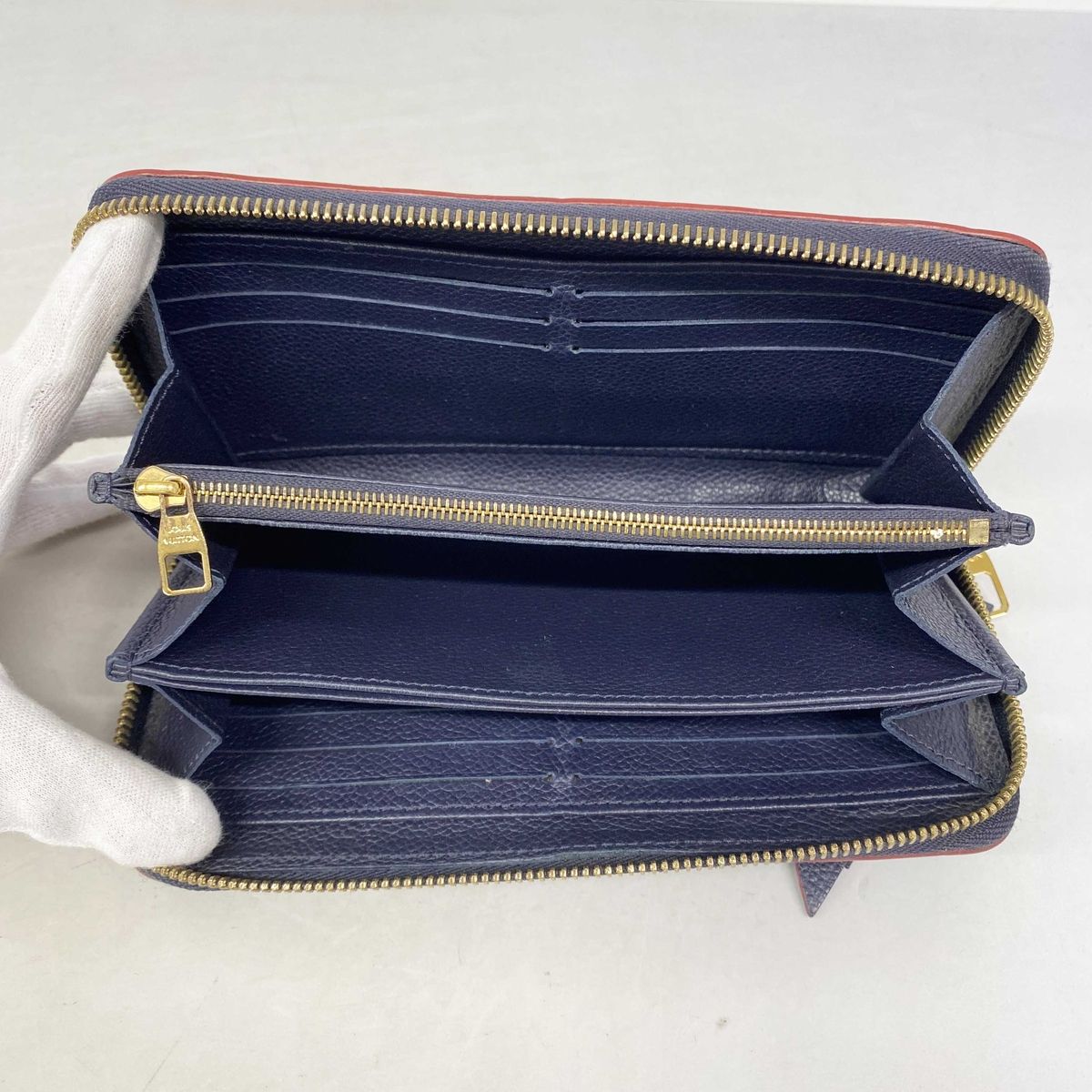 Louis Vuitton Wallet Monogram Empreinte Zippy Marine Rouge — view 3