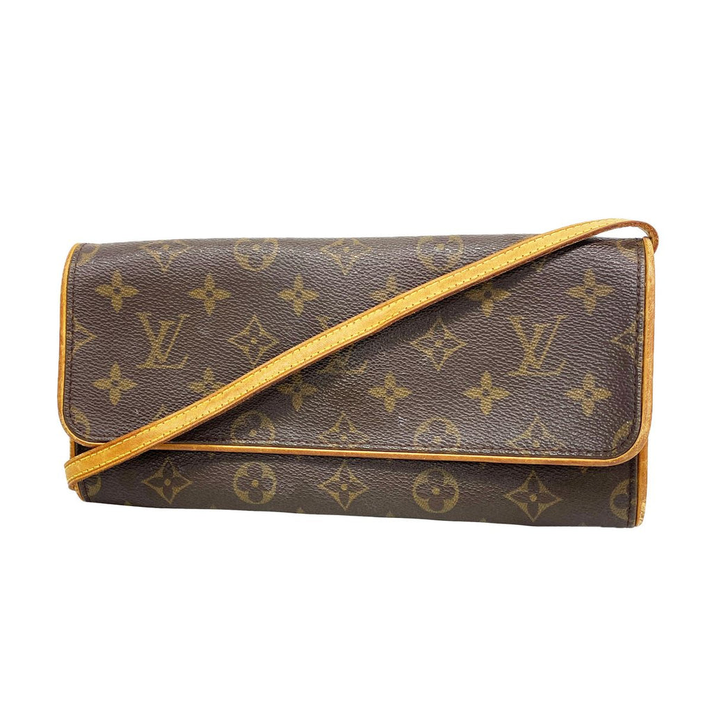 Louis Vuitton Shoulder Bag Monogram Pochette Twin GM Brown