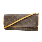 Louis Vuitton Shoulder Bag Monogram Pochette Twin GM Brown