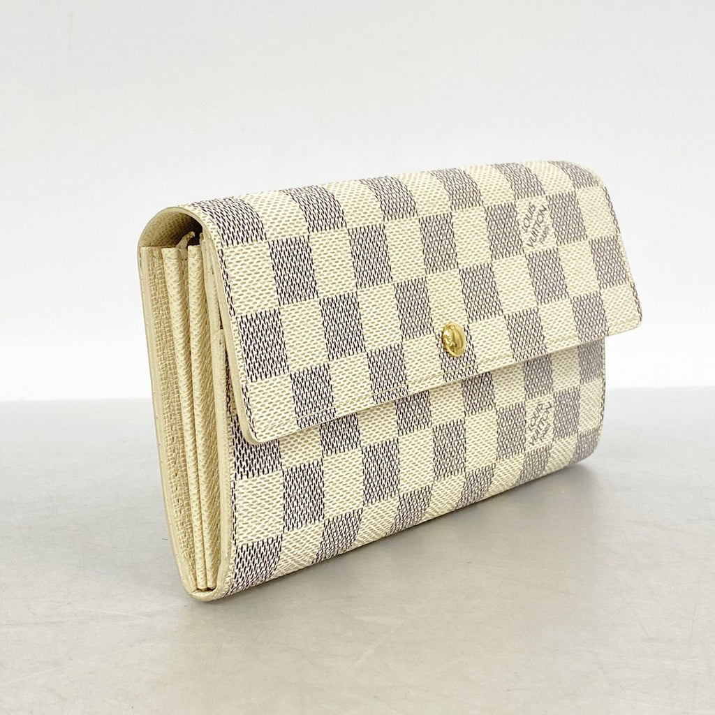 Louis Vuitton Wallet Damier Azur Portefeuille Sarah White — view 2
