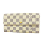 Louis Vuitton Wallet Damier Azur Portefeuille Sarah White
