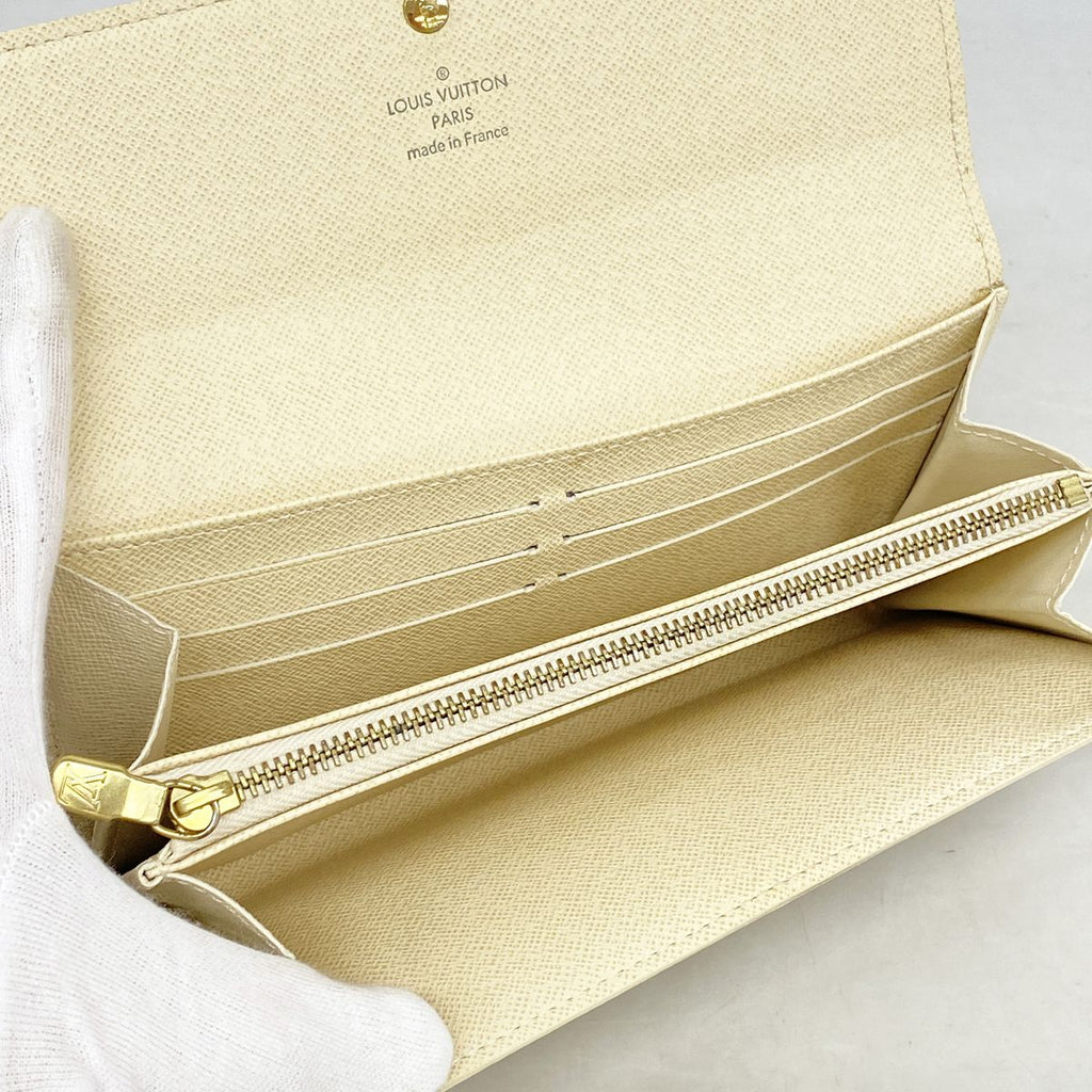 Louis Vuitton Wallet Damier Azur Portefeuille Sarah White — view 3
