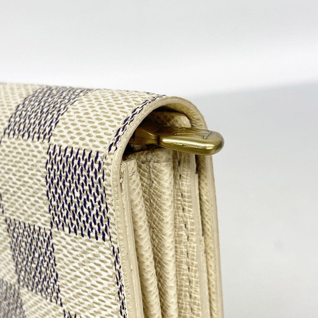 Louis Vuitton Wallet Damier Azur Portefeuille Sarah White — view 7