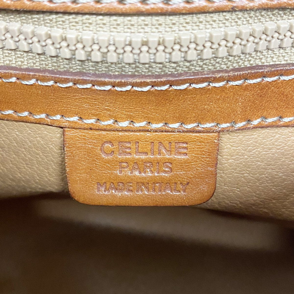 Celine Handbag Macadam Brown Gold — view 5